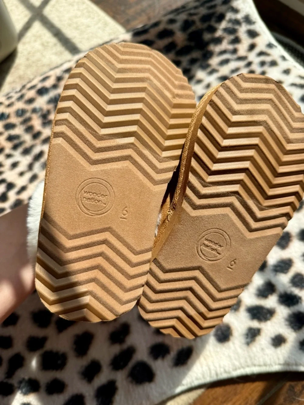 Cozy Chestnut Faux-Suede Baby Slippers